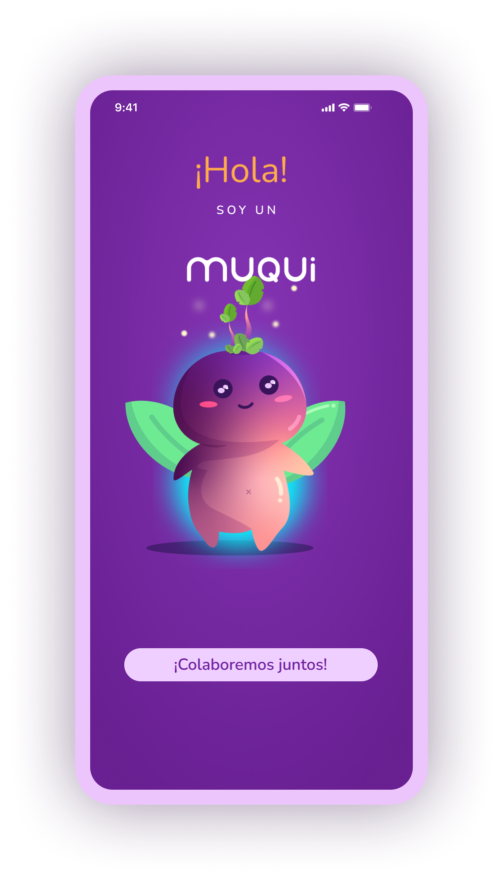 Muqui Onboarding Screen